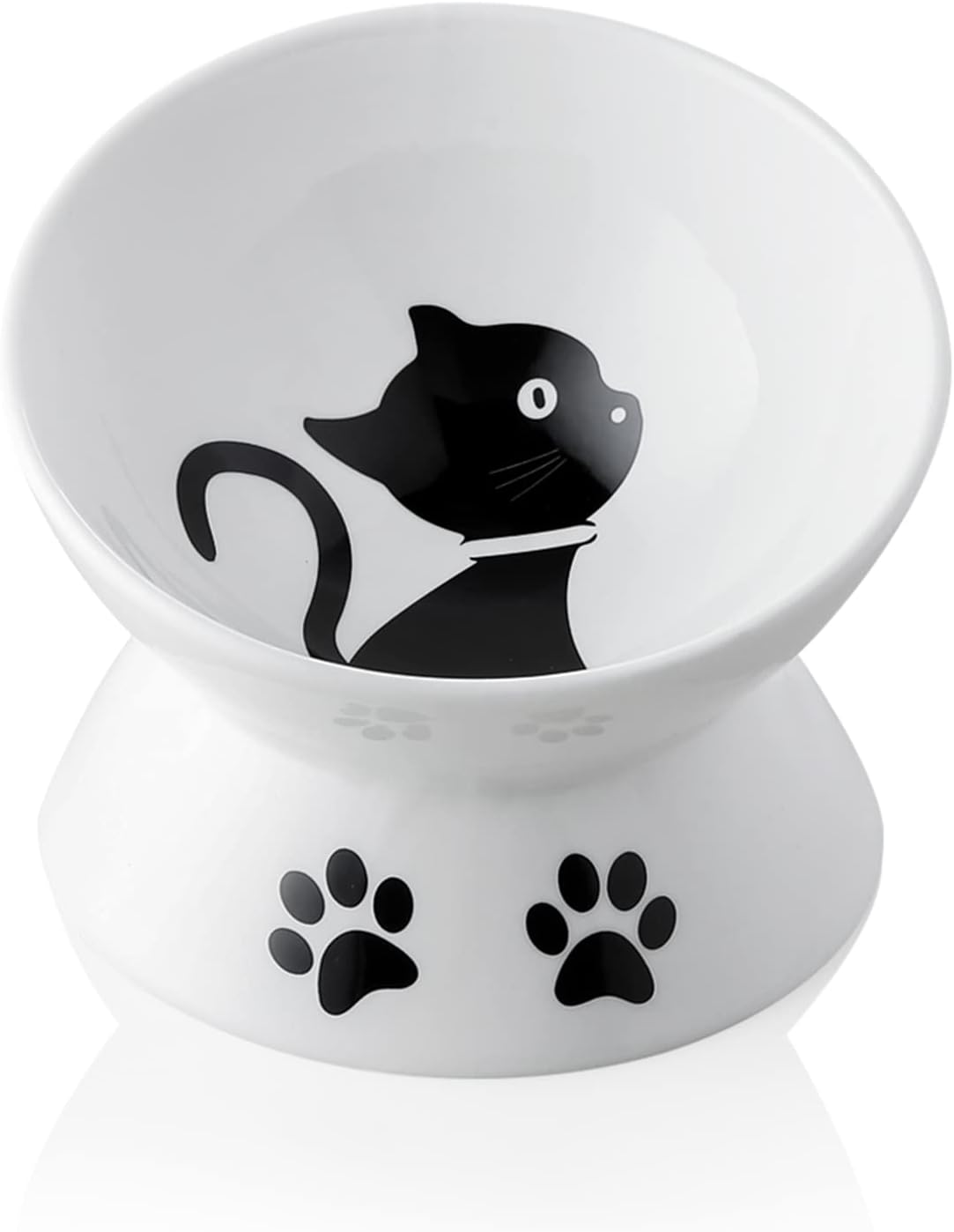 Paw & Co Tilted Ceramic Cat Bowl