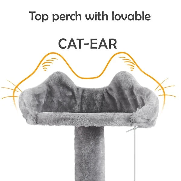 Grey Cat Tree - Paw & Co