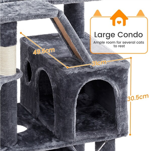 Tall Grey Cat Tree - Paw & Co