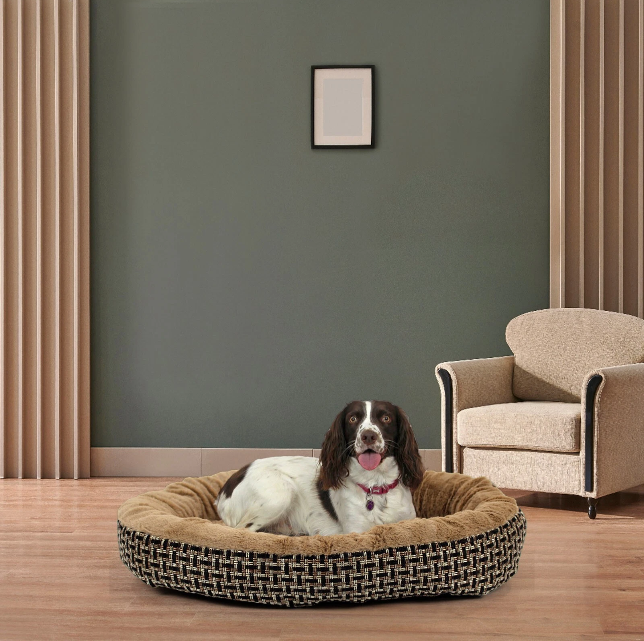 Paw & Co Deluxe Fleece Dog Bed