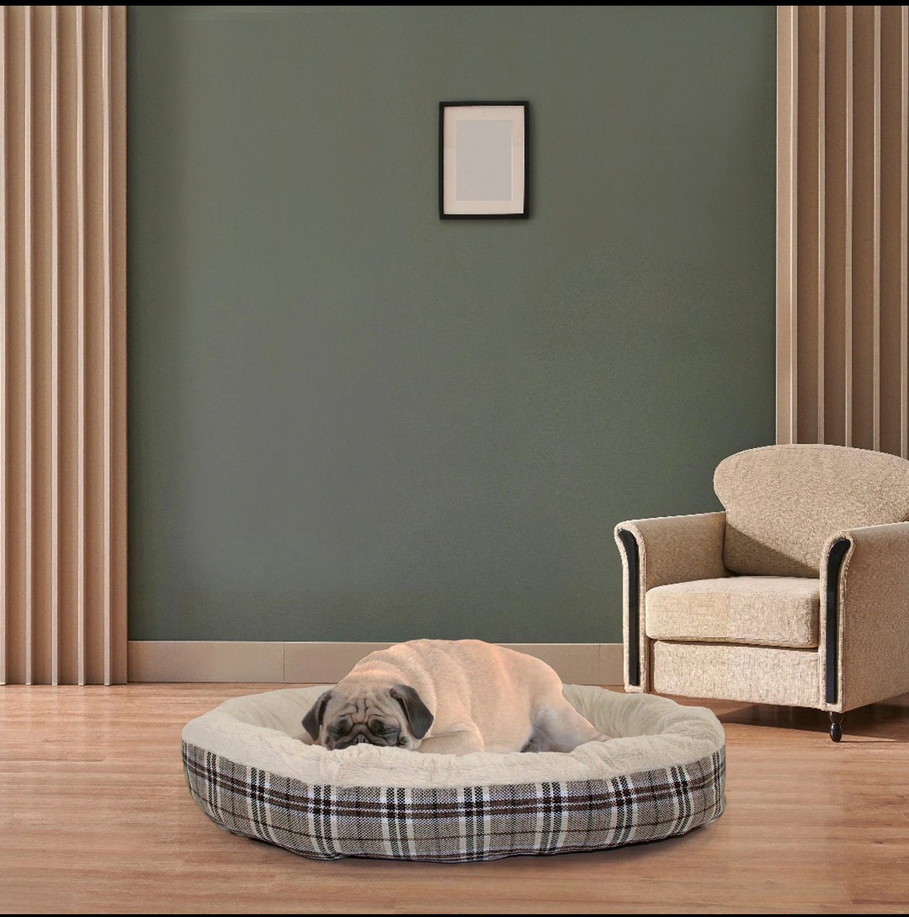 Paw & Co Deluxe Fleece Dog Bed