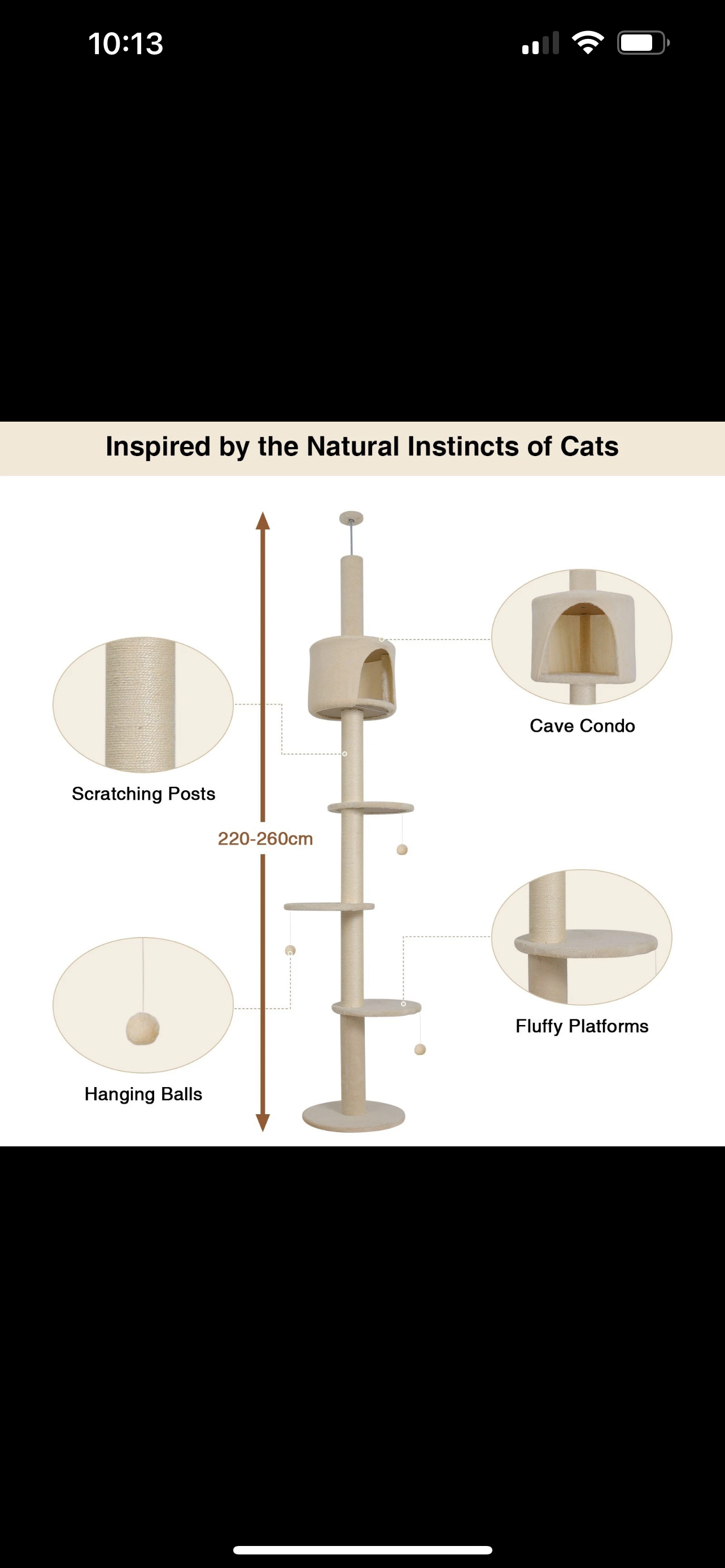 Paw & Co Floor to Ceiling Cat Tree