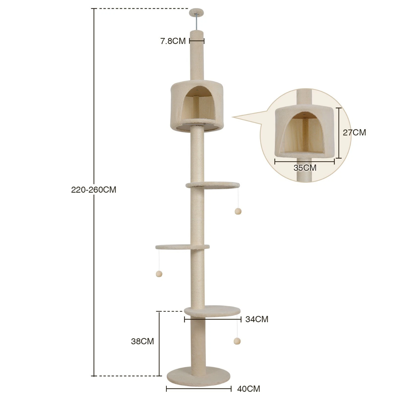 Paw & Co Floor to Ceiling Cat Tree