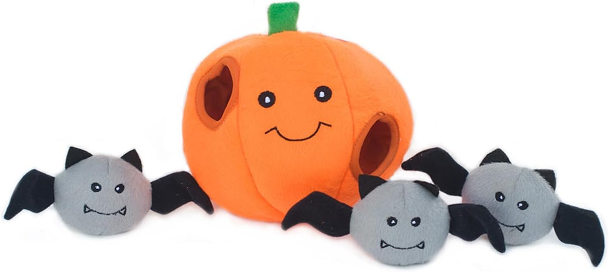 Paw & Co Pumpkin & Bats Hide-and-Seek Dog Toy
