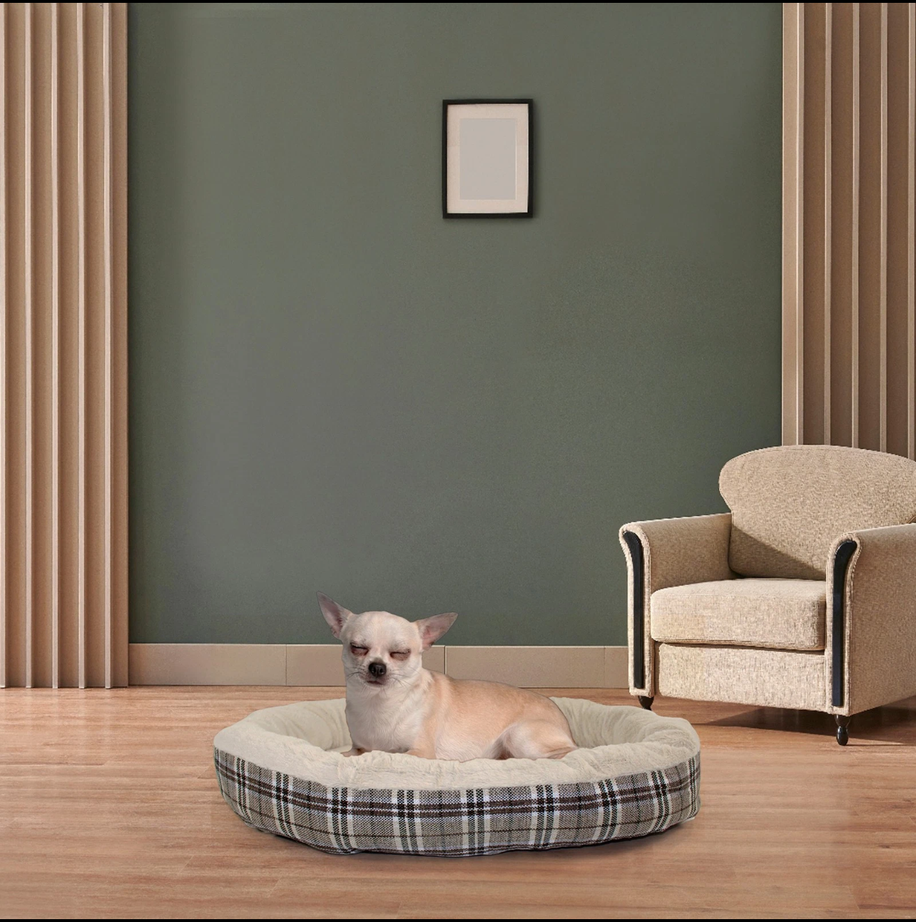 Paw & Co Deluxe Fleece Dog Bed