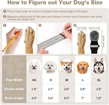 Paw & Co Anti-Slip Grip Socks (2 Pairs)