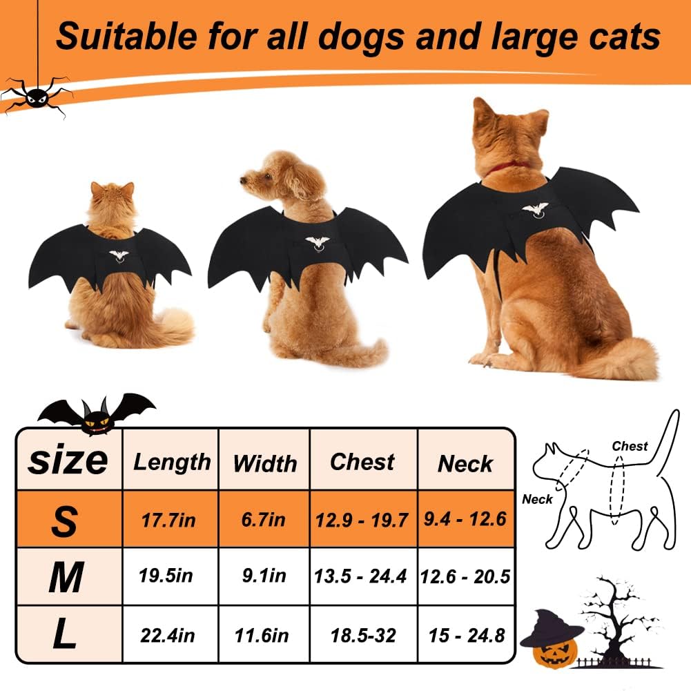 Paw & Co Cat Bat Wings with Pumpkin Bell
