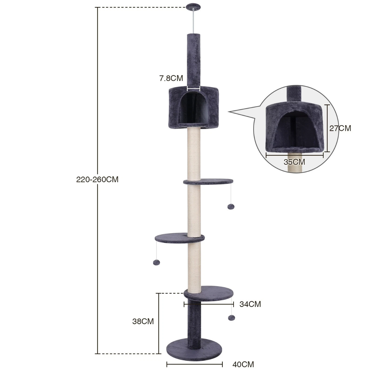 Paw & Co Floor to Ceiling Cat Tree
