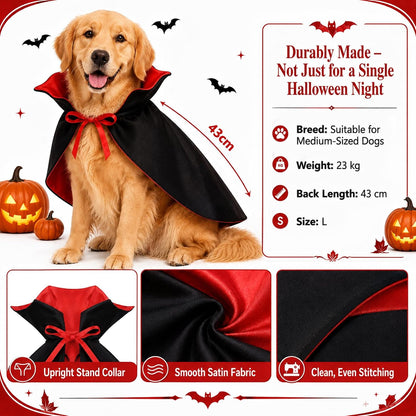 Paw & Co Devil Horns & Reversible Cape Set (Large)