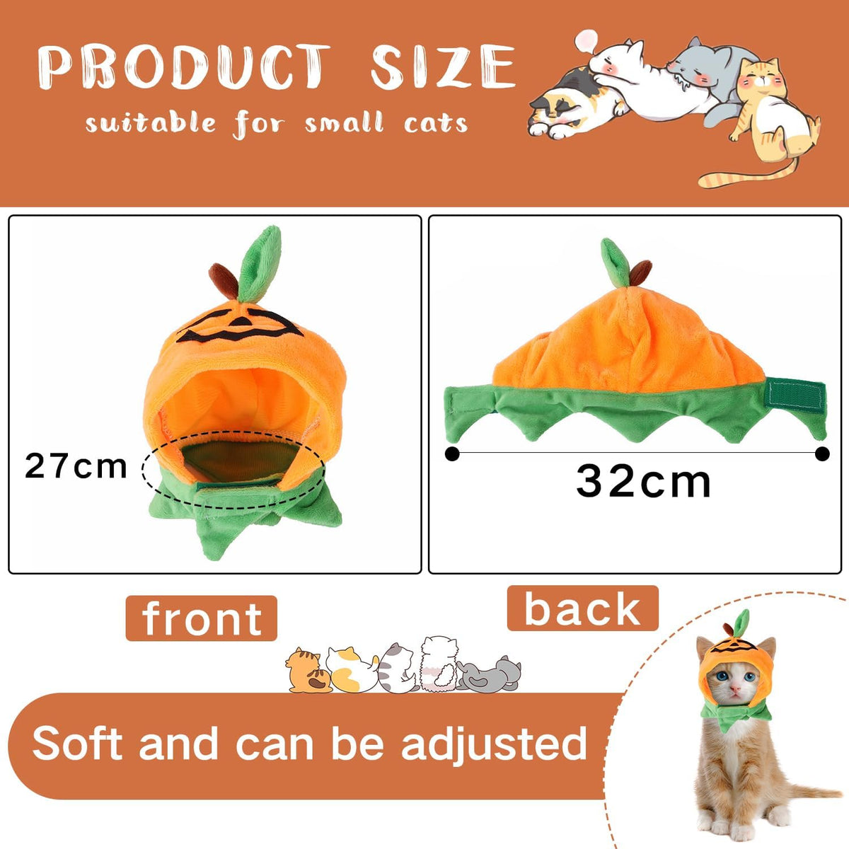 Paw & Co Pumpkin Cat Hat