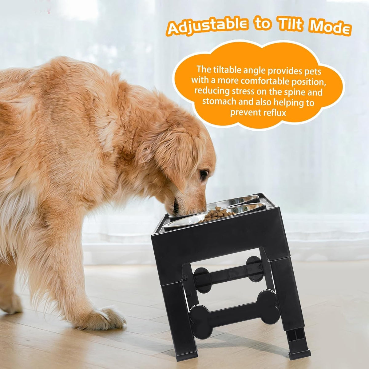 Paw & Co Adjustable Raised Bowl Stand