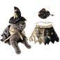 Paw & Co Gold Star Wizard Cape & Hat