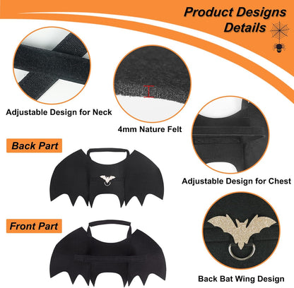 Paw & Co Cat Bat Wings with Pumpkin Bell