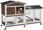 Paw & Co Haven two-tier outdoor rabbit hutch with run