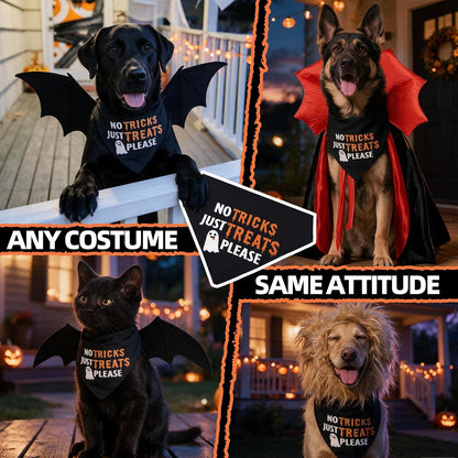 Paw & Co 'No Tricks Just Treats' Dog Bandana (Large)
