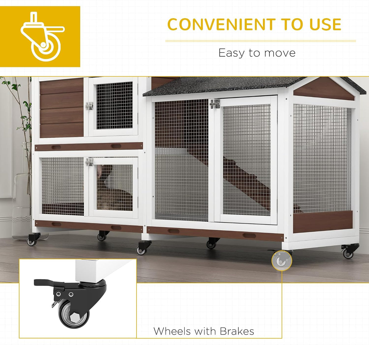 Rabbit hutch pull-out tray