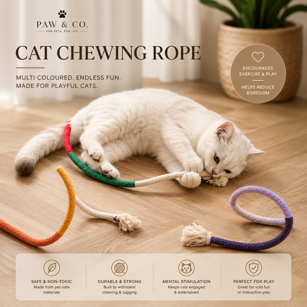 Paw & Co Catnip Chewing Rope