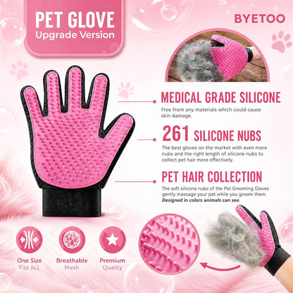Paw & Co Deshedding Grooming Gloves (Pair)