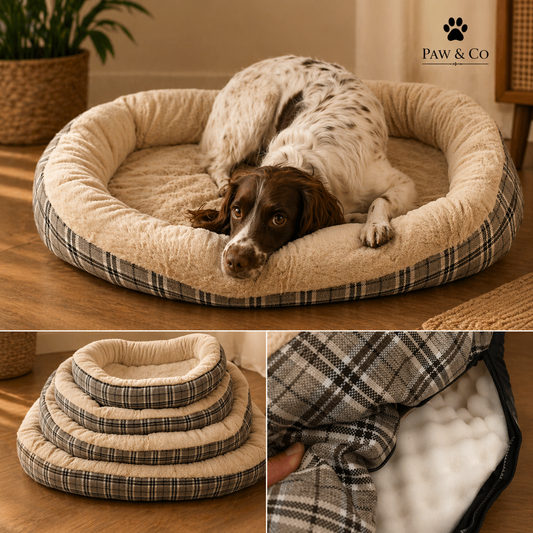 Paw & Co Deluxe Fleece Dog Bed