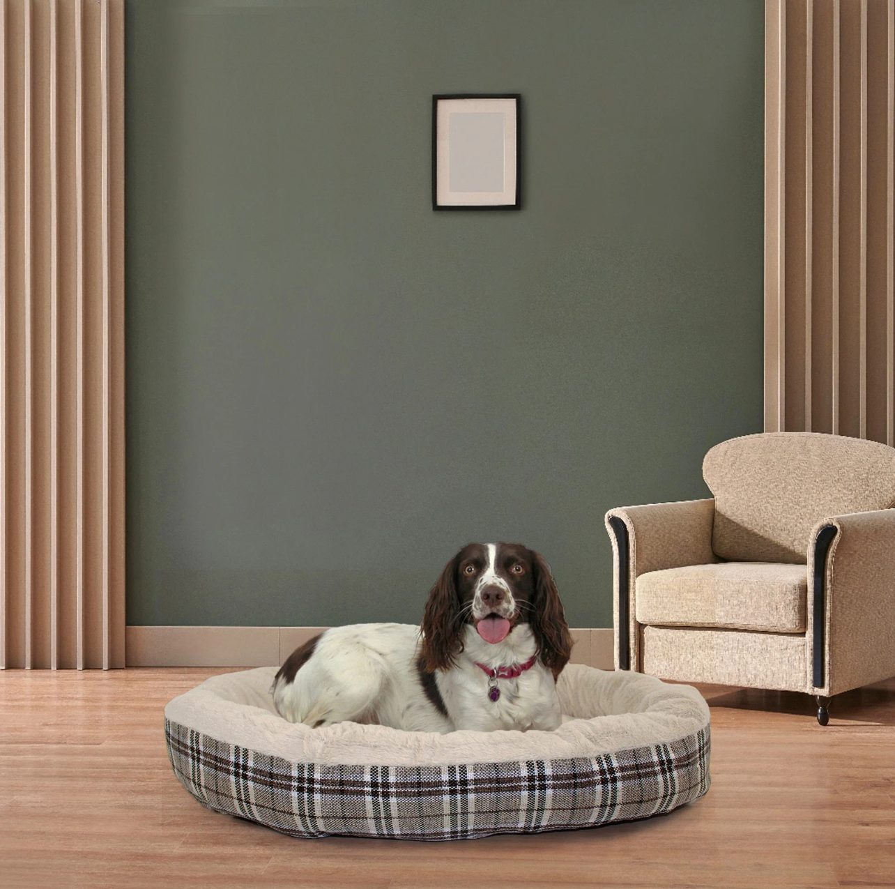 Paw & Co Deluxe Fleece Dog Bed
