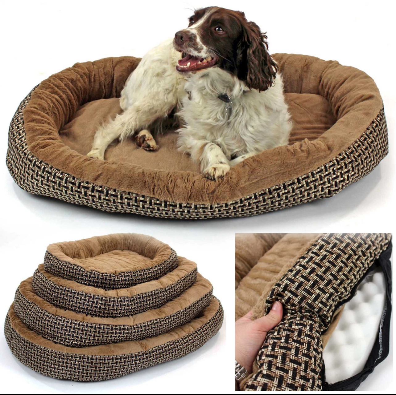 Paw & Co Deluxe Fleece Dog Bed