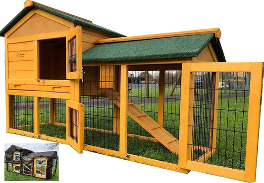 5ft Two-Tier Hutch and Run - Paw & Co