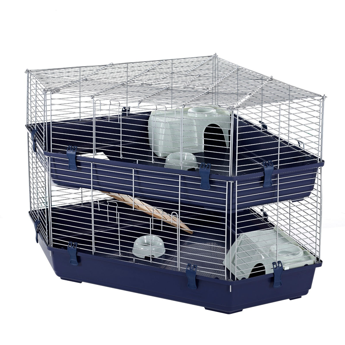 Corner Double-Tier Cage - Paw & Co