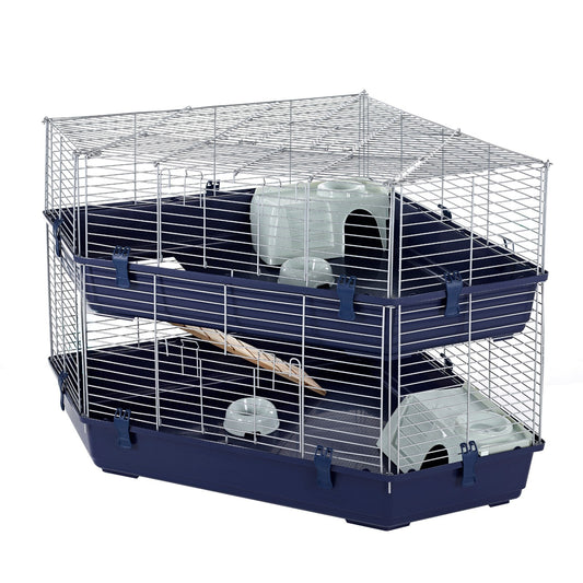 Corner Double-Tier Cage - Paw & Co