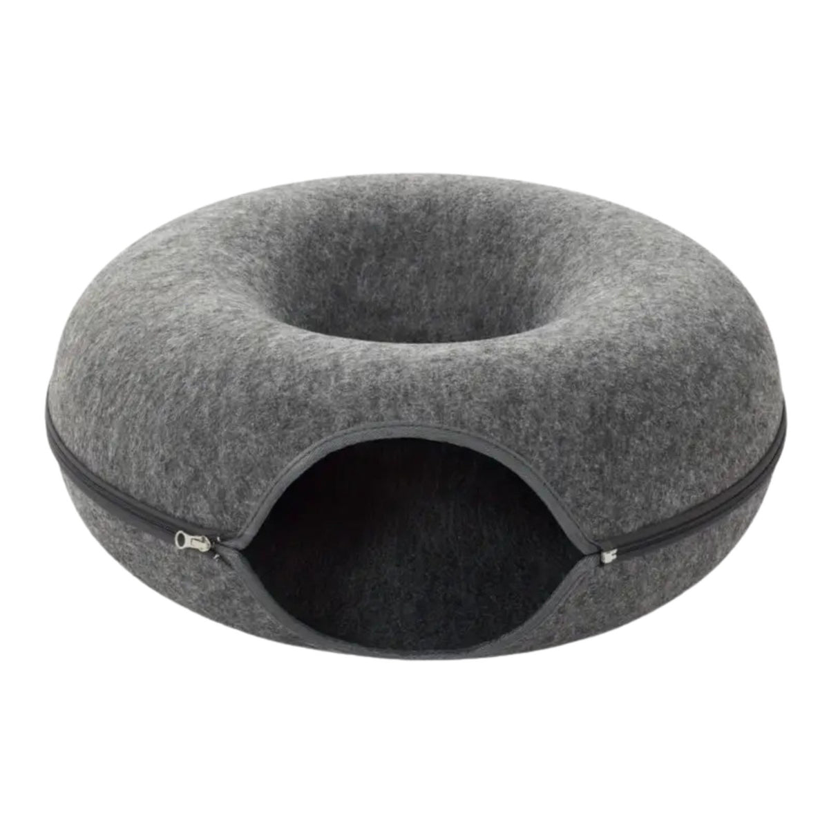 Paw & Co dark grey felt cat cave bed