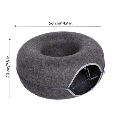 Paw & Co felt cat cave bed