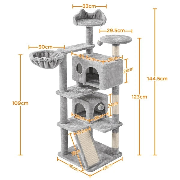 Grey Cat Tree - Paw & Co