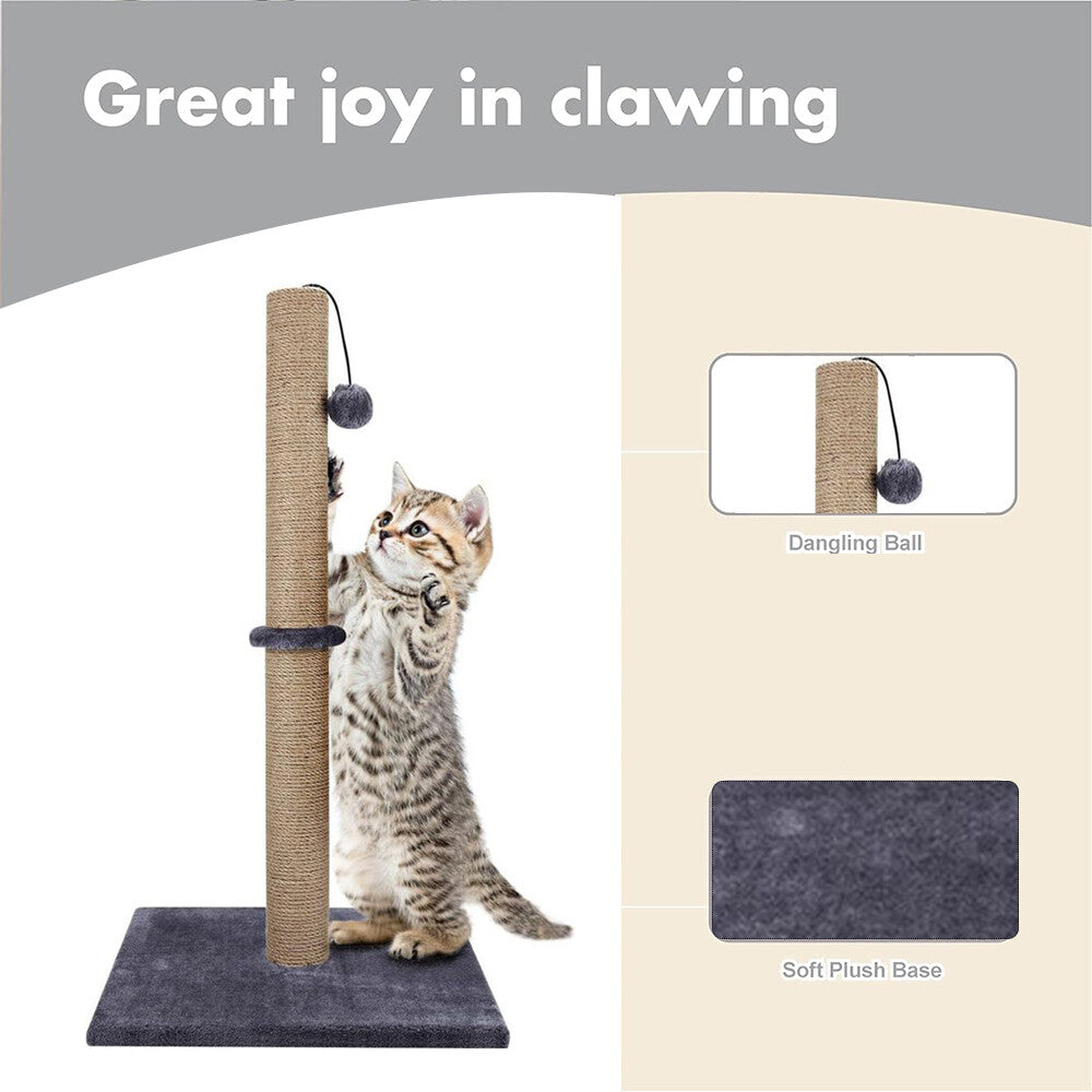 Sisal Scratch Post Tall - Paw & Co
