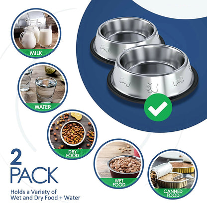 Stainless Bowls (Pair) - Paw & Co