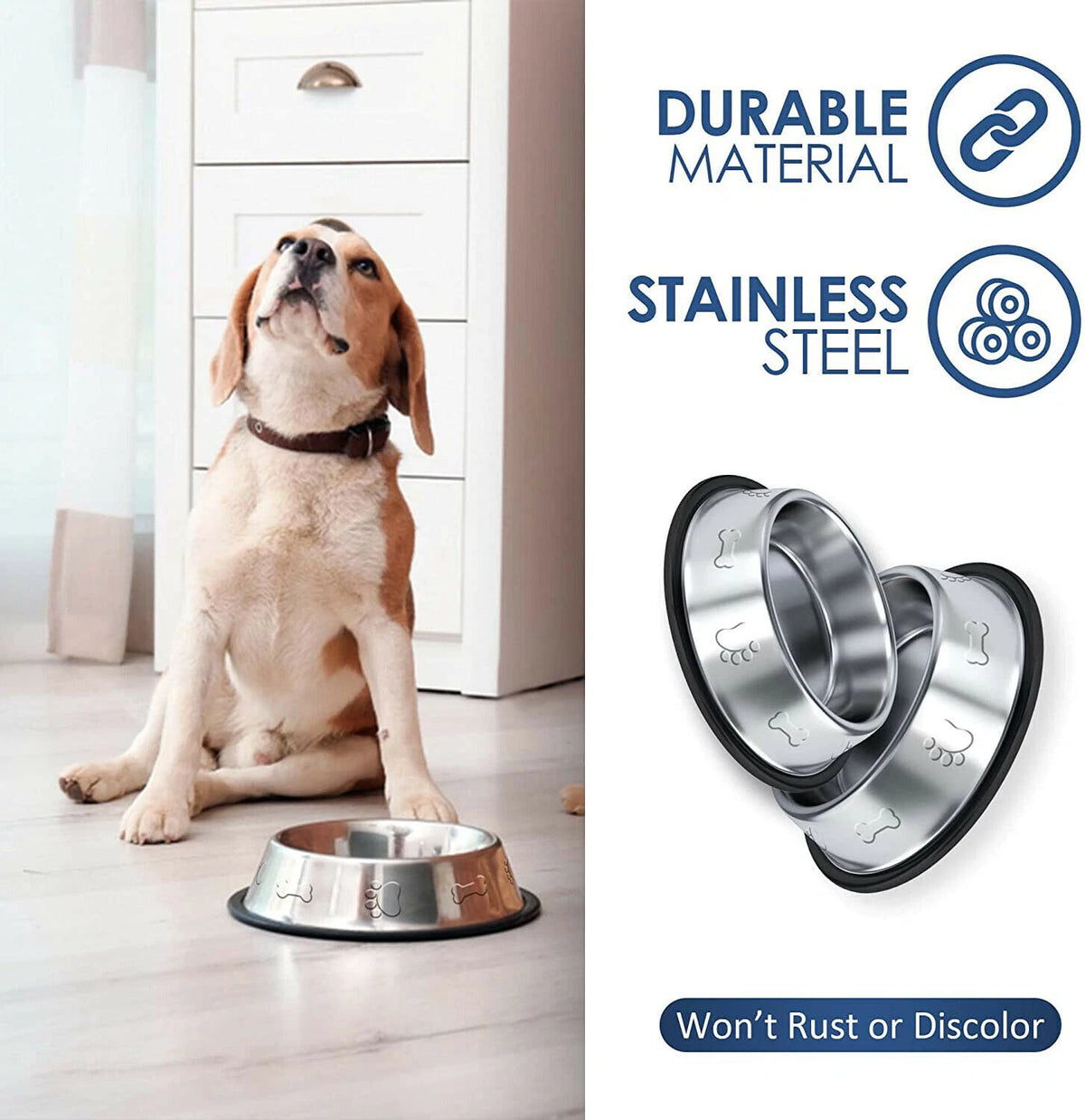 Stainless Bowls (Pair) - Paw & Co