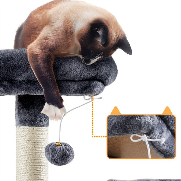 Tall Grey Cat Tree - Paw & Co