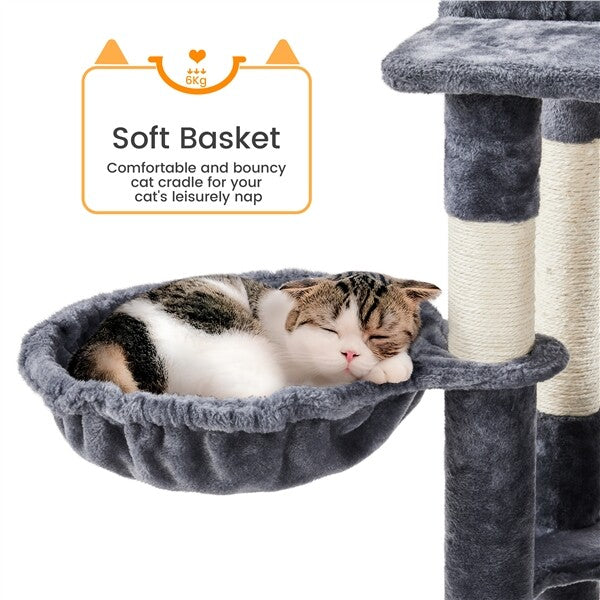 Tall Grey Cat Tree - Paw & Co