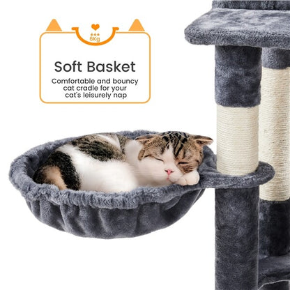 Tall Grey Cat Tree - Paw & Co