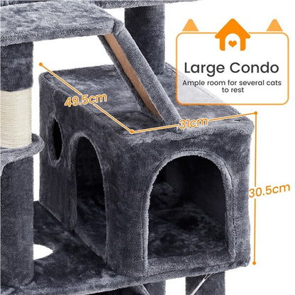 Tall Grey Cat Tree - Paw & Co