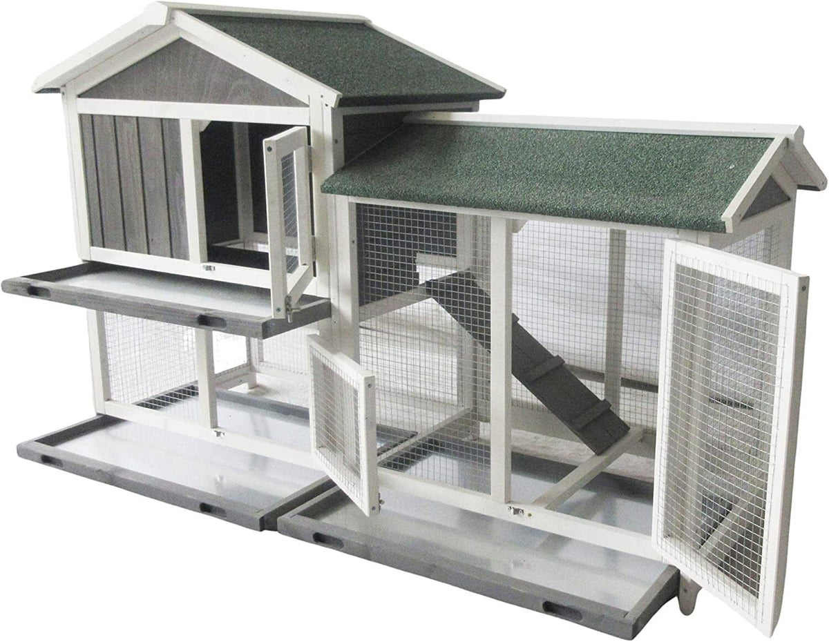 Two-Tier Hutch and Run - Paw & Co