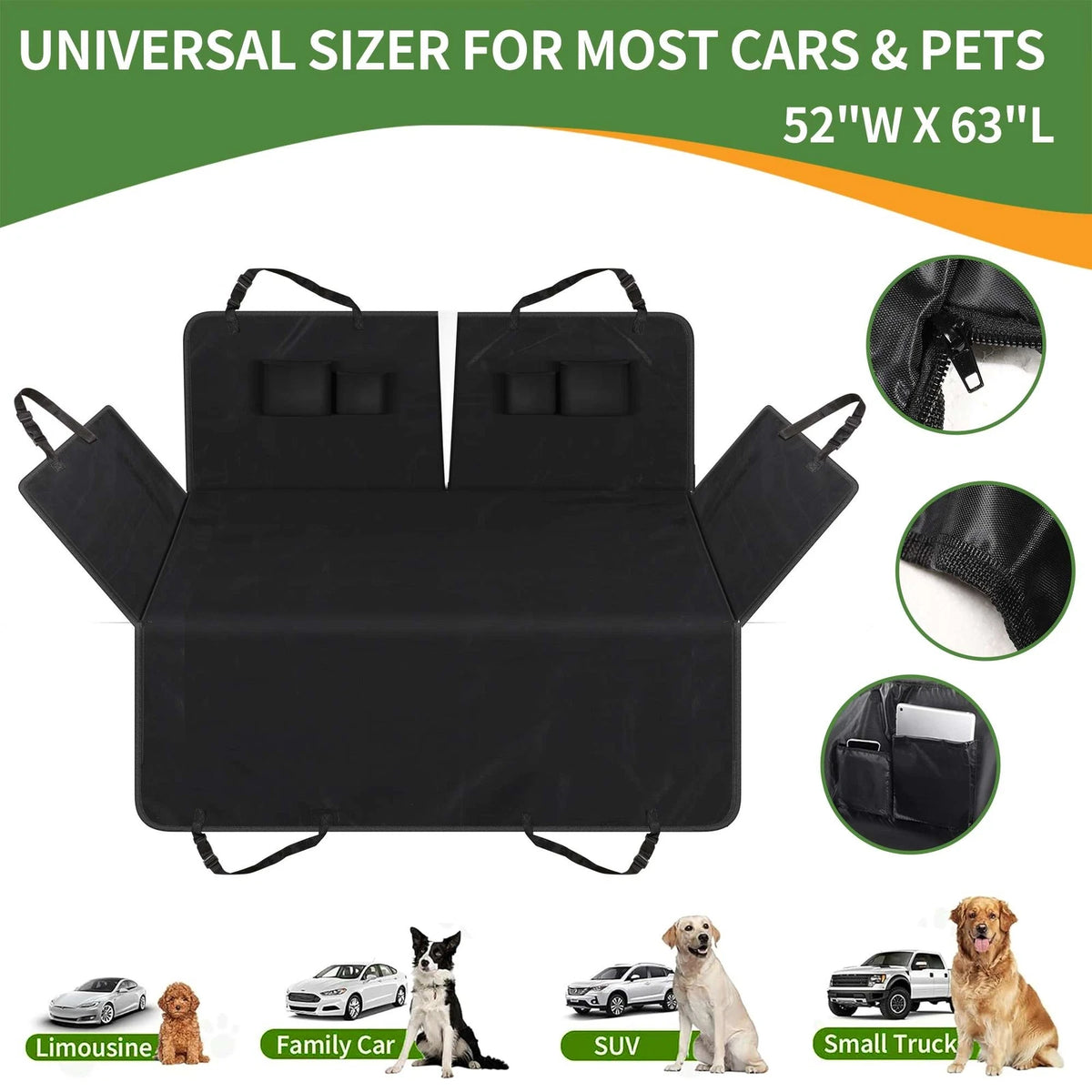 Waterproof Rear Seat Cover - Paw & Co