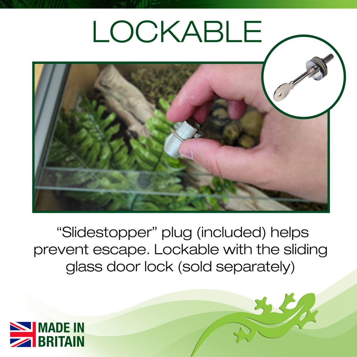 Reptile vivarium ventilation and cable passes